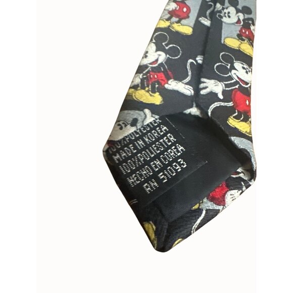 Mickey Unlimited Black Tie With Mickey Mouse all over Pattern - Picture 4 of 4